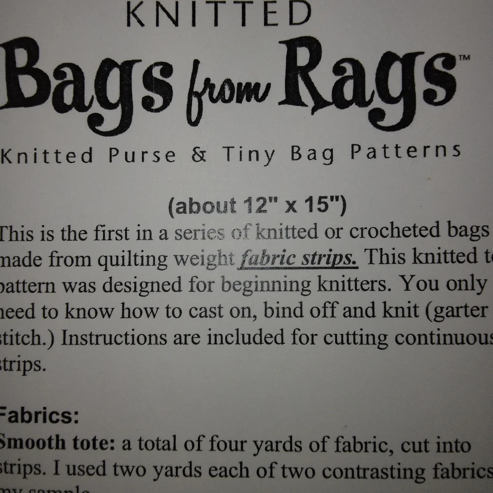 Madge Ziegler knitted bags